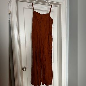 Large Old Navy brown linen jumper